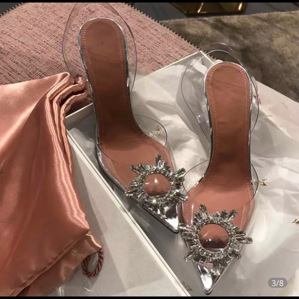 Transparent clear heels size 5.5-10 available.